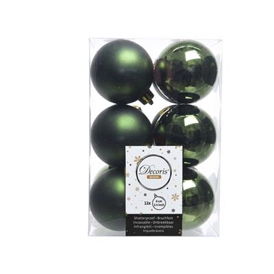 Shatterproof Ball 60mm x12 P. Green Ast