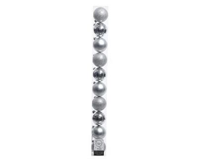 Shatterproof Ball 60mm x10 Silver Ast
