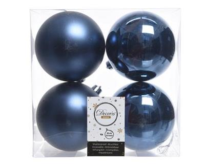 Shatterproof Ball 100mm x4 Night Blu Ast
