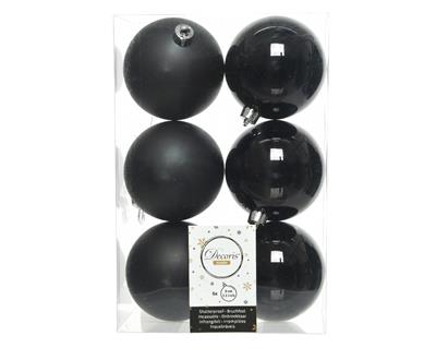 Shatterproof Ball 80mm x6 Black Ast