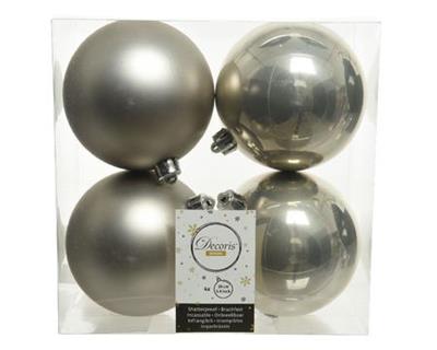 Shatterproof Ball 100mm x4 Misty Grey Ast