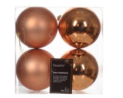 Shatterproof Ball 100mm x4 Red Copper