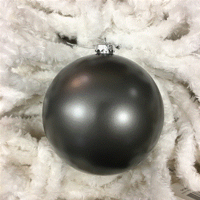 Metallic Ball Orn 6" Pewter