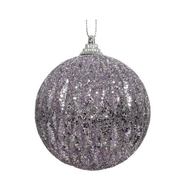 Shatterproof Ball Frosted 80mm Lilac