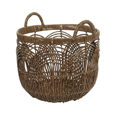 Brown Plastic Basket Lg