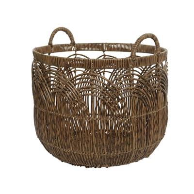 Brown Plastic Basket Sm