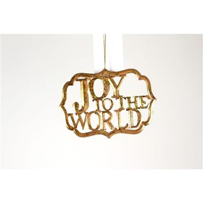 Joy To The World 5x3.5" Gold