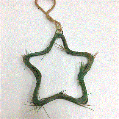 Pinegreen Star Orn 6" Green
