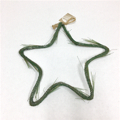 Pinegreen Star Orn 11" Green