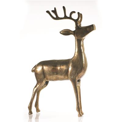 Aluminum Reindeer 21.5"x 8"x 33"