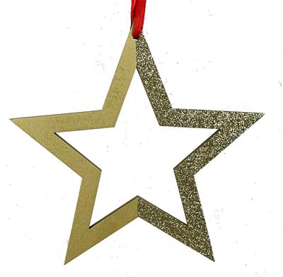 Star Ornament 6" Gold