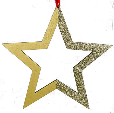 Star Ornament 9" Gold