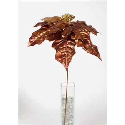 Poinsettia Ant. Pick 21" Bronze