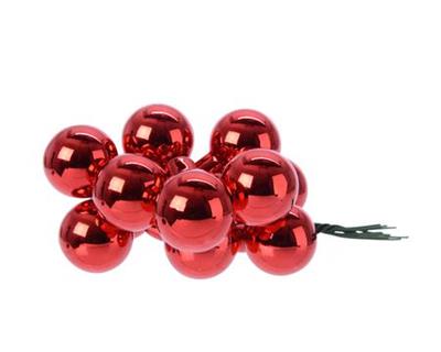 Glass Orns 25mm Sh. Red
