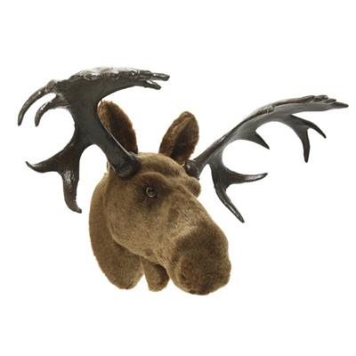 Moose Head With Antlers 8"