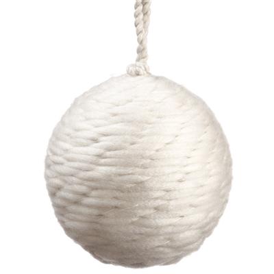 Yarn Ball Orn. 6" White