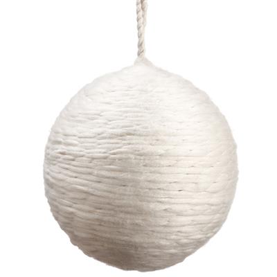 Yarn Ball Orn. 8" White