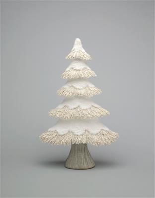 Fabric Xmas Tree 23" x 13" White