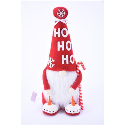"Ho Ho Ho" Gnome 15.75" Red/Wh