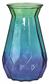 Ombre Geo Glass Vase 9.75" Blue/Green