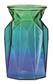 Ombre Geo Glass Vase 7" Blue/Green