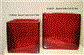 Cube Squ 4x4x4"H Red
