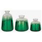 Round Ombre Vase Set/3 Green