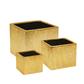 Etched Cube 3"x 3" Gold