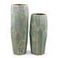 Engrave Geo Vase 6"x 6" Green