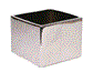 Pot Squ. 6.5x6.5x6"H Silver