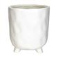 Round Ceramic Footed Pot 4.25" White