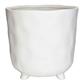 Round Ceramic Footed Pot 6.5" White