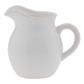 White Ceramic Pitcher Vase 7"