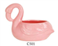 Pink Flamingo Pot 6.5"