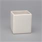 Ceramic Cube 3.75" White