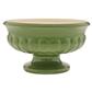 Cer. Pedestal Bowl 7" Olive Grn