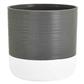 8" Rnd Grey/White Ceramic Pot