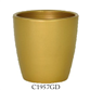 Ceramic Pot 3" Gold