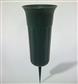 Plast. Cemetery Vase 12.7x4.4" Green