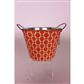 Lattice Tin Planter 5.25x6.5" Orange