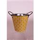 Lattice Tin Planter 4.5x4.5" Yellow