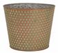 Honeycomb Pot 6.75" Green/Copper