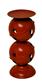 Jingle Bell Candlestick 9.5" Red