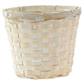 Round 6"White Wash Bamboo Basket 