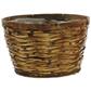 Round Brown Bamboo Basket 9" 