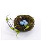 Moss Nest w/ Eggs 5" Blue/Natural