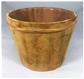 Wood 8" Pot Brown Wash