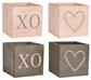 XO Heart Wood Box 5" Ast