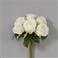 Rose Bouquet x6 11" Cream