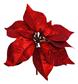 Met. Poinsettia Pick 10" Red